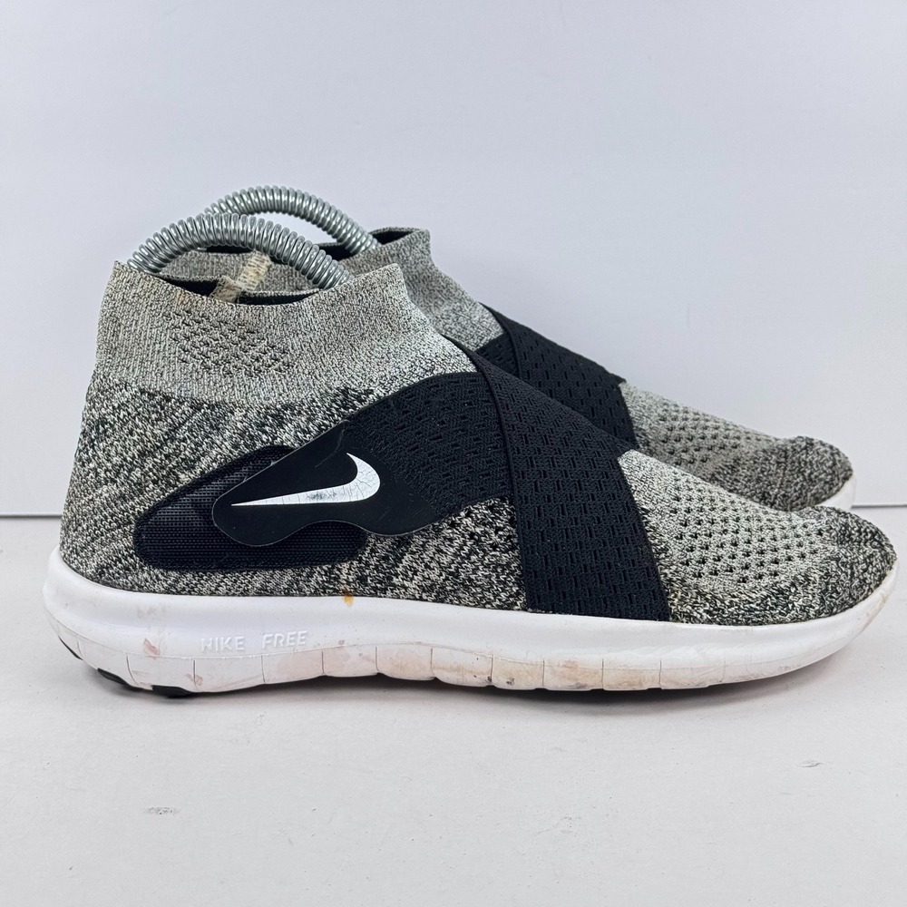 Nike Free RN Motion Flyknit 2017 Grey Black Running Shoes 880846-001 Womens 6.5